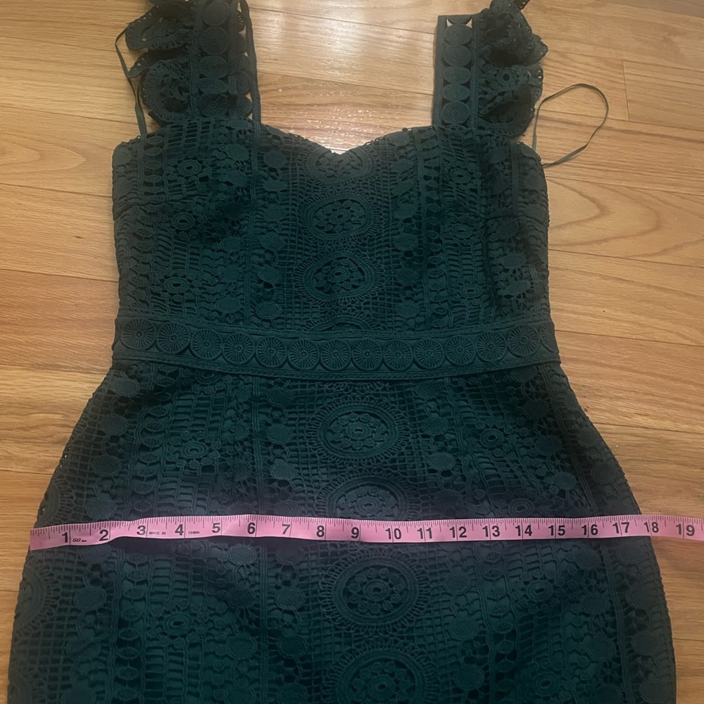 NWT- Two Sisters Green lace special occasion holiday dress size S - Picture 13 of 13